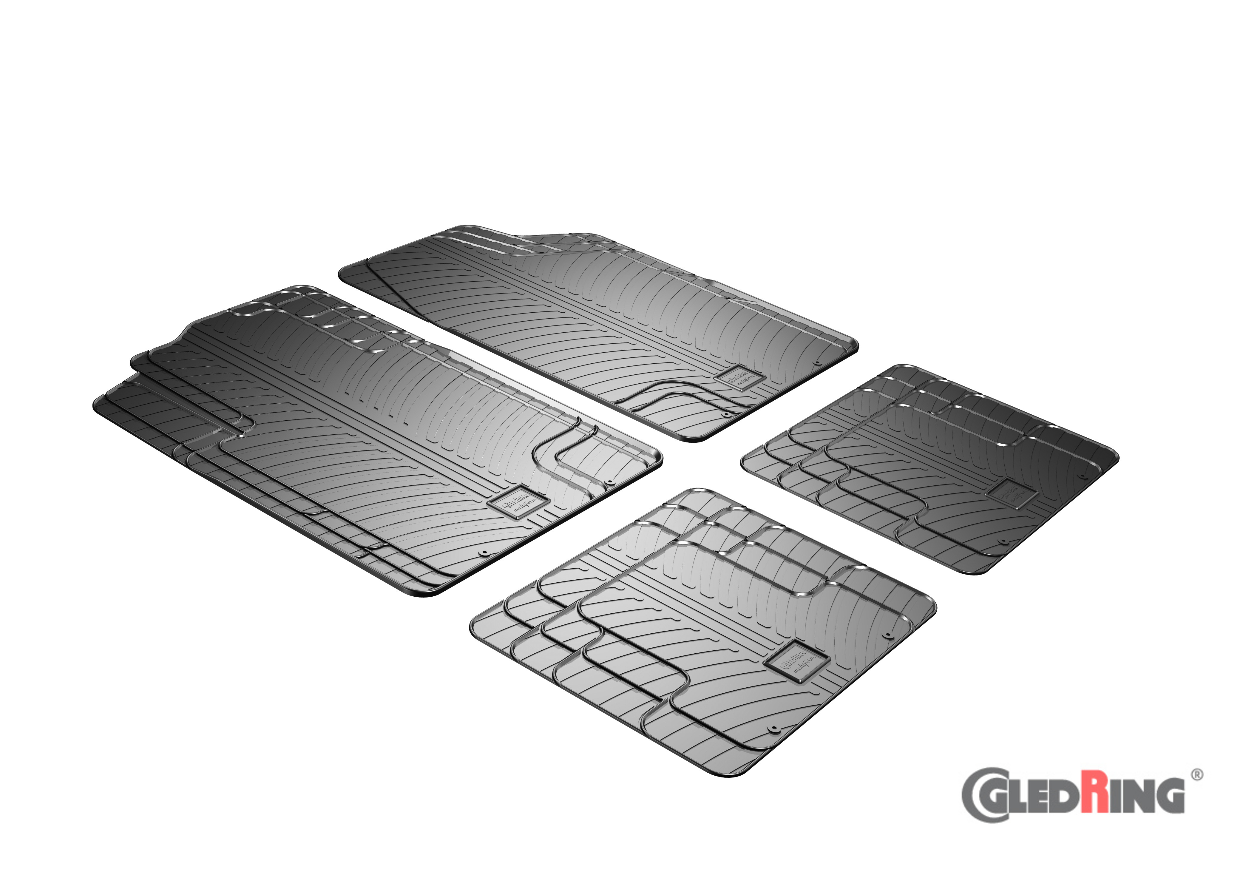 Universal Gummimatten Fußmatten T MULTI FORM 4 Teilig